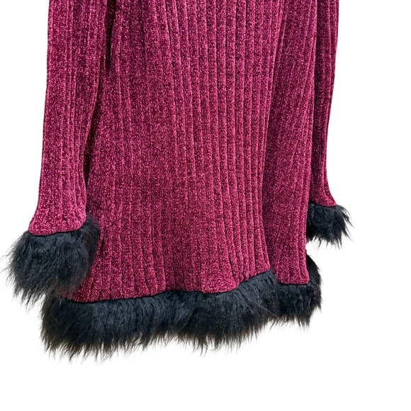 Dolls Kill Current Mood Sz L/XL Dark Romantic Penny Lane Style Duster Chenille - Picture 9 of 11